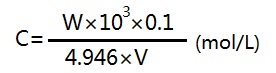 硫酸铈滴定液浓度的计算公式